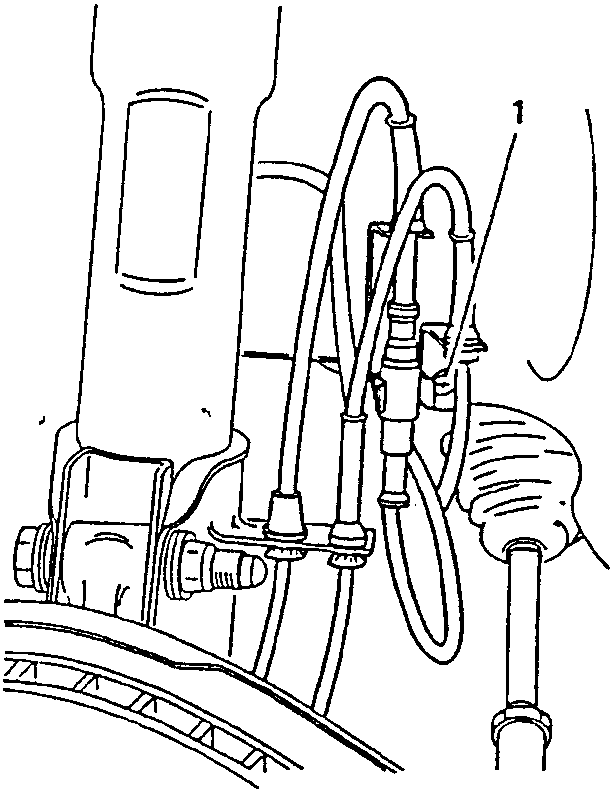 Brake line connection diagram for vehicle repair