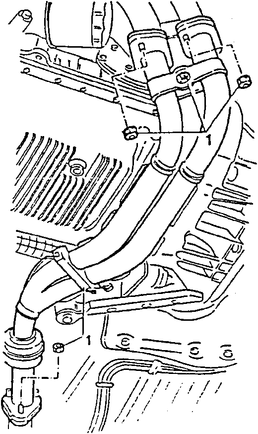 Exhaust pipe forward section removal