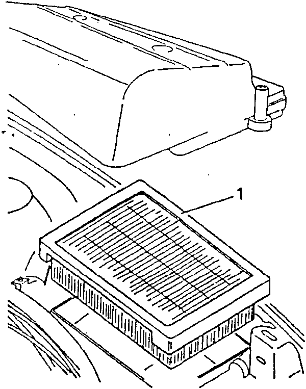 Air cleaner refitted with filter element 1