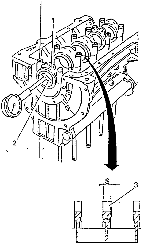 Diagram showing torque application and measurement of central main support shoulder