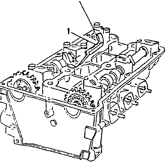 Engine main mechanical unit diagram showing camshaft and valve caps with torque specification box