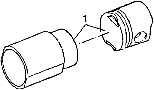 Piston and gudgeon pin clearance diagram