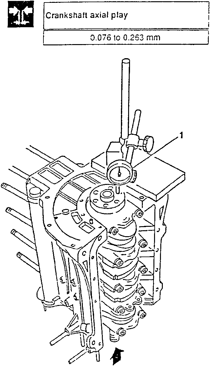 Crankshaft axial play diagram