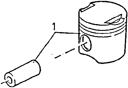 Piston and gudgeon pin coupling diagram
