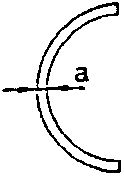 Diagram showing main half bearing with labeled part a