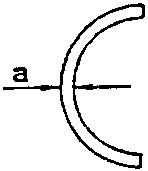 Rod bearing half cross-section diagram