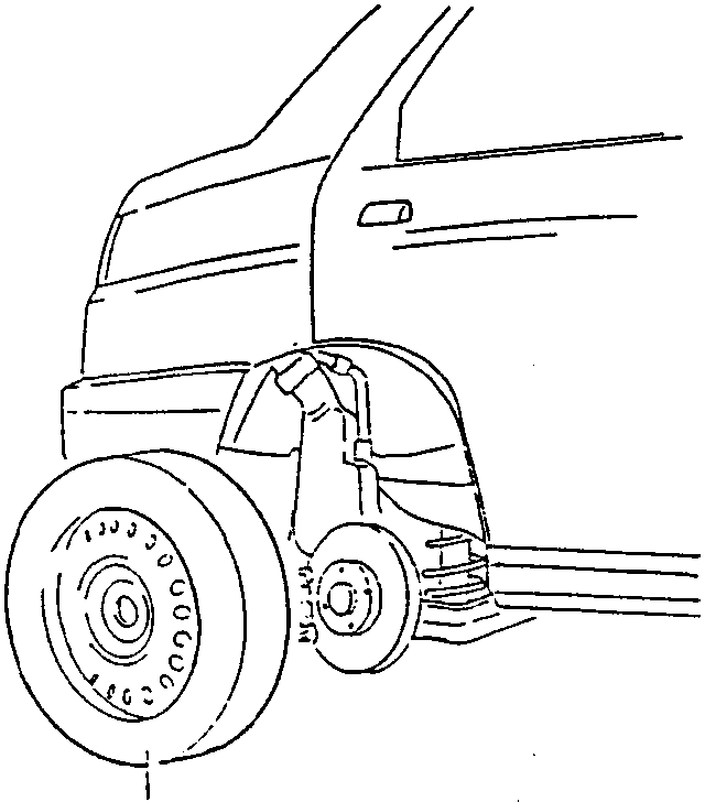 Right-hand rear wheel removed