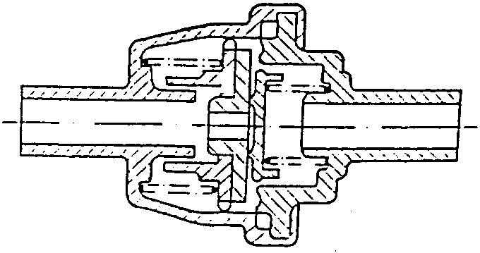 Cross-section diagram of the safety valve mechanism