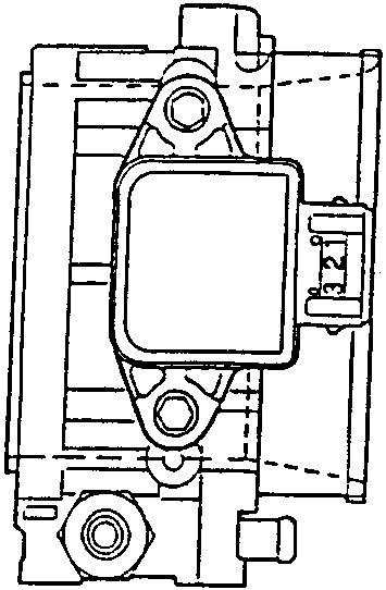 Throttle body with potentiometer and pins 1, 2, and 3