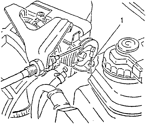 Throttle body with accelerator cable disconnected