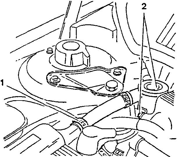 Oil vapour recovery hose disconnected and separator moved