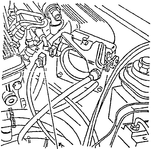 Diagram showing the throttle body and associated components, with callout 1 pointing to the electrical connector for the throttle valve potentiometer.