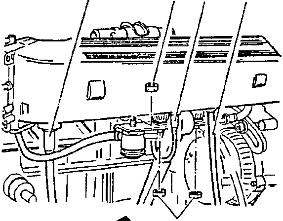 Air intake box with vacuum hoses and mounting screws