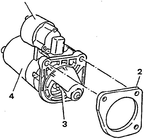 Starter motor assembly diagram