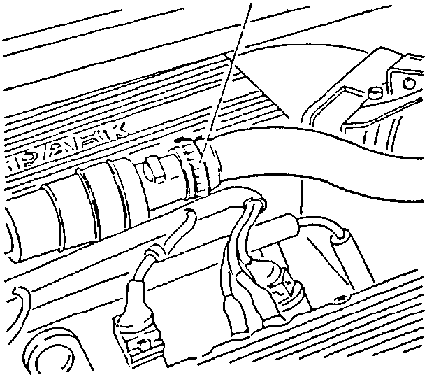 Air intake hose disconnected from constant idle speed actuator