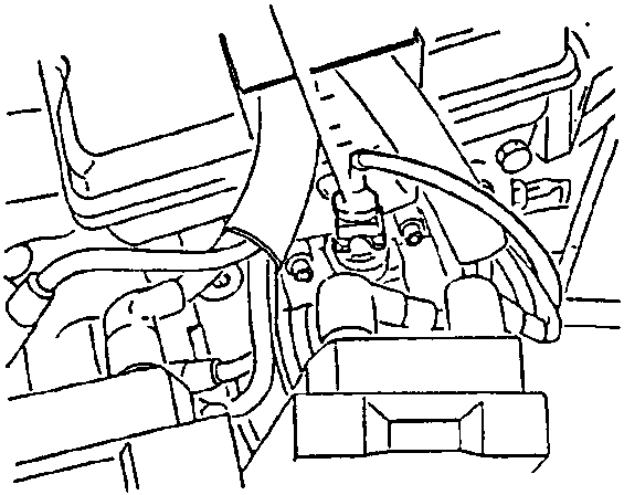Engine bay showing NTC sensor disconnection