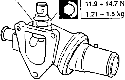 Engine coolant temperature sensor (NTC) with torque specification