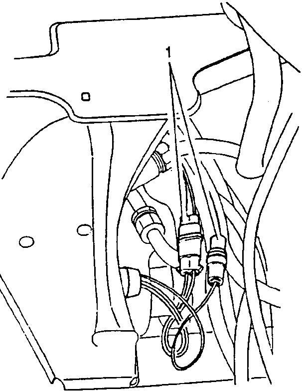 Close-up of electric fan control thermocontact electrical connections