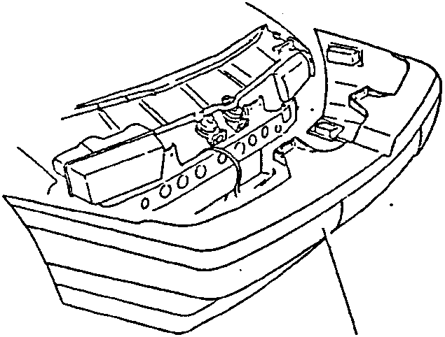 Front bumper removal view