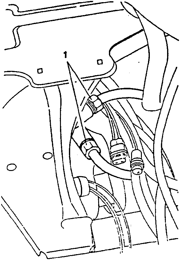 Air conditioning condenser connections being disconnected