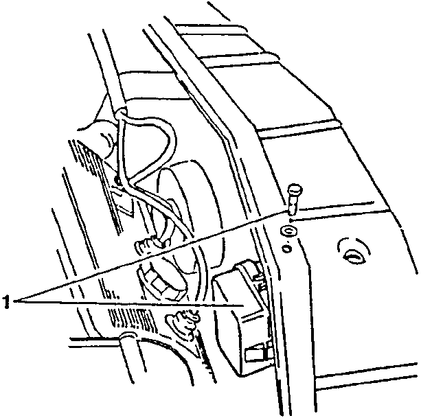 relay box secured to cross member