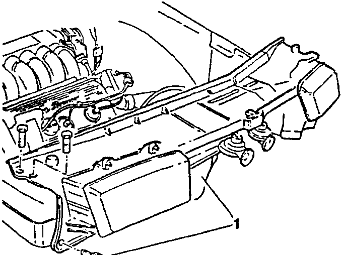 Engine main mechanical unit showing upper cross member removal