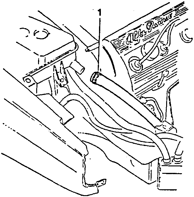 Engine coolant to radiator delivery hose disconnection