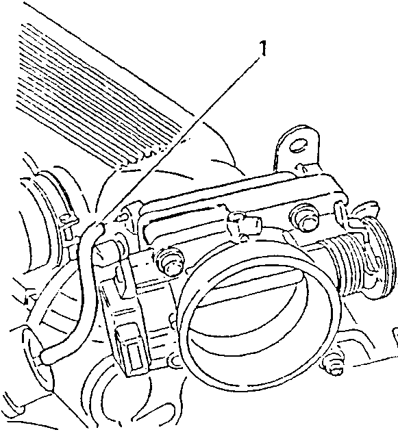 Illustration showing disconnection of vacuum intake hose