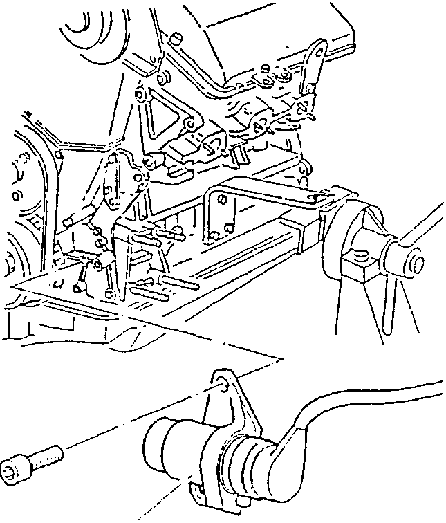 Engine showing r.p.m. and timing sensor removal
