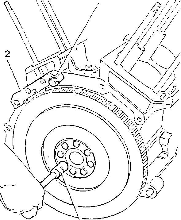 Diagram showing removal of flywheel with tool 1.820.228.000.