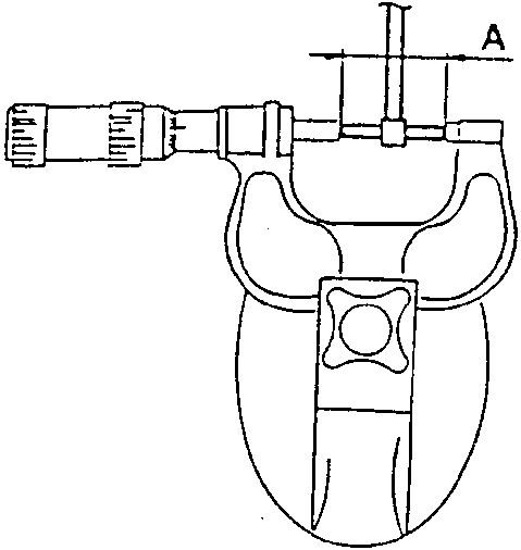 Illustration showing a valve seat with dimension 'A' indicated
