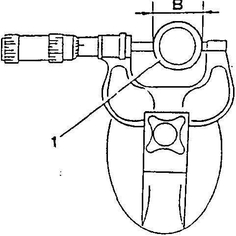 Illustration showing a valve seat with dimension 'B' indicated
