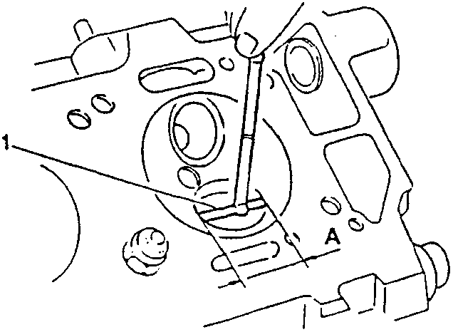 Illustration showing a valve seat housing with dimension 'A' indicated