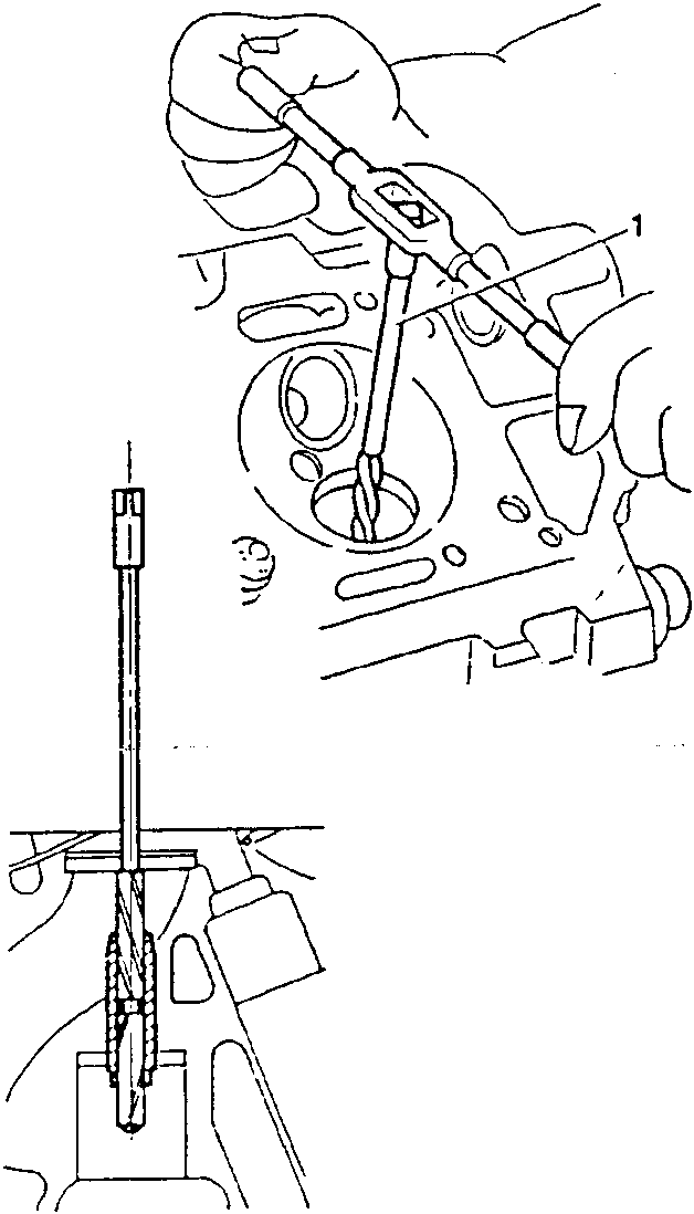 Reaming valve guide holes with a reamer tool