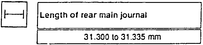 Length of rear main journal