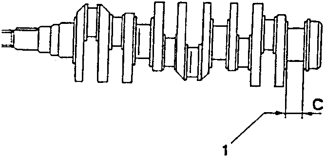 Rear main journal with measurement C