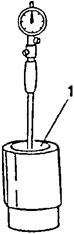 Cylinder liner taper measurement using a dial gauge
