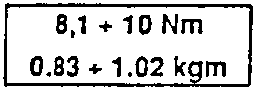 Diagram showing removal of cover, gasket, and spring with torque specification F1 8,1 ÷ 10 Nm 0.83 ÷ 1.02 kgm