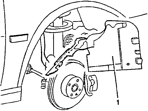 Dust cover being removed from the front right-hand wheelhousing