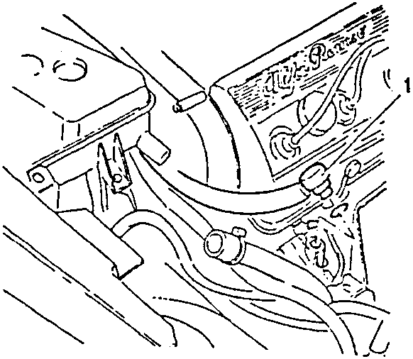 Diagram showing intake connection to power steering pump