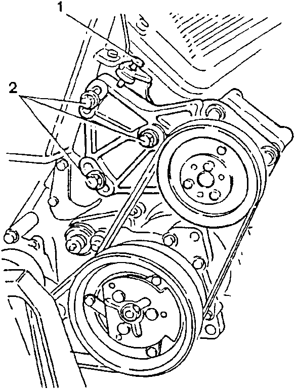 Power steering pump and belt tensioner assembly