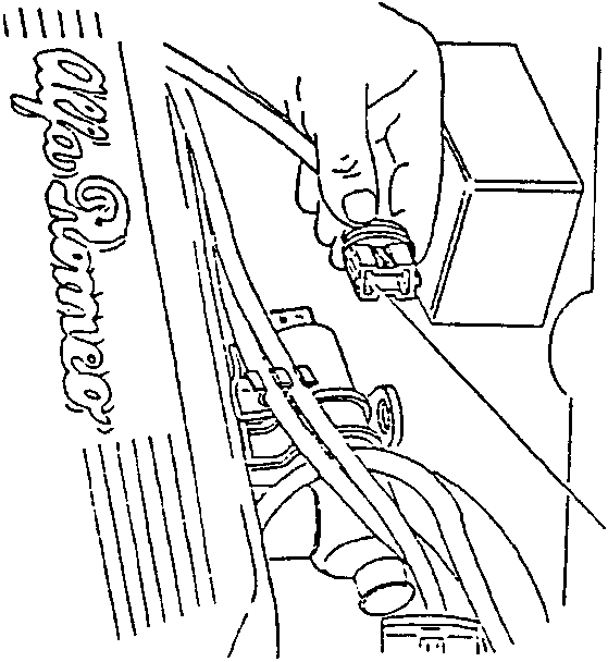 Hand disconnecting electrical connection of constant idle speed actuator