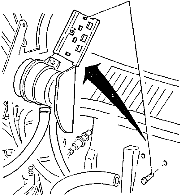 Relay box bracket and power steering fluid reservoir support removal