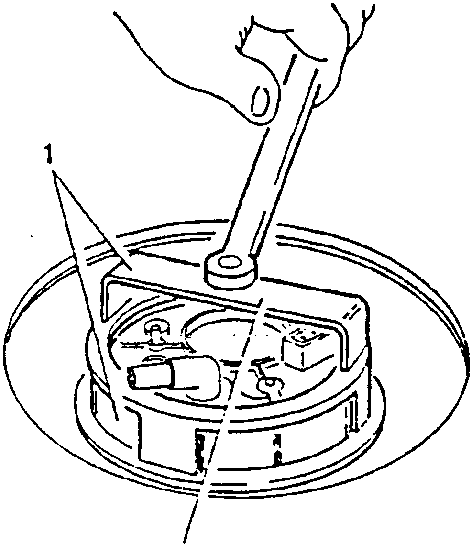 Diagram showing removal of ring nut with tool 1.821.167.000