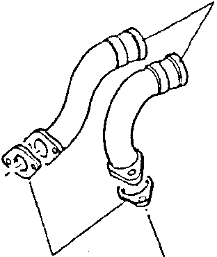 Close-up of intake stub pipes