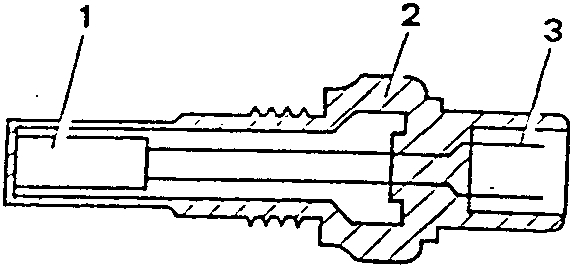 Cross-sectional diagram of an NTC sensor showing its internal components.