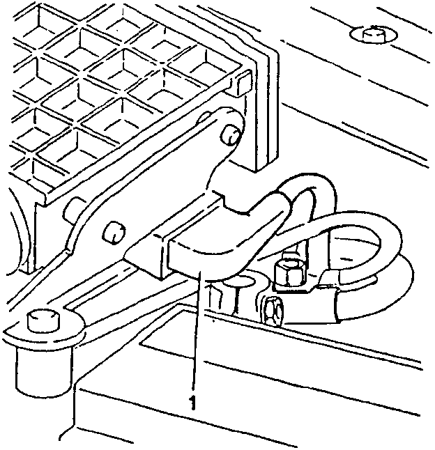Air flow meter connection with labeled part 1