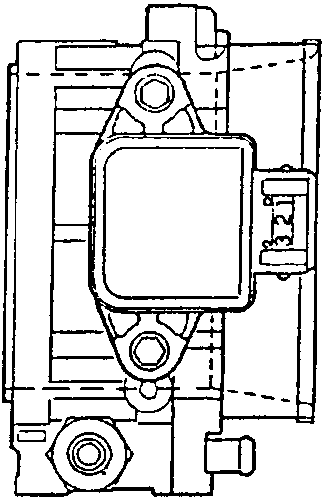 Throttle body with throttle potentiometer and wiring diagram showing pins 1, 2, and 3.