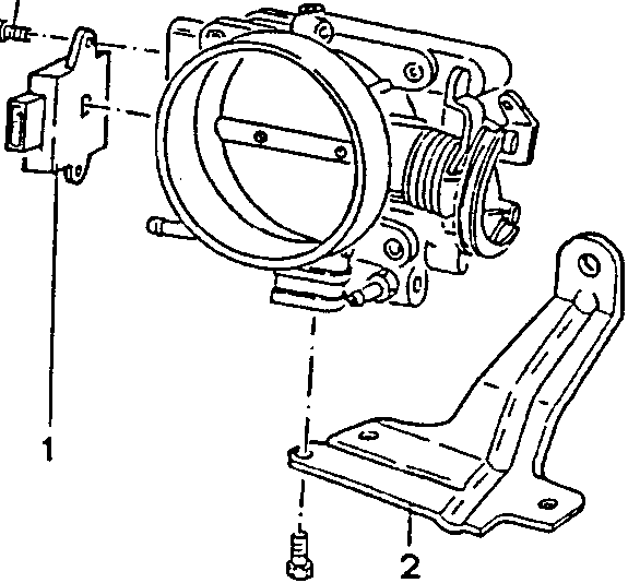 Throttle body with mounting bracket and shaft