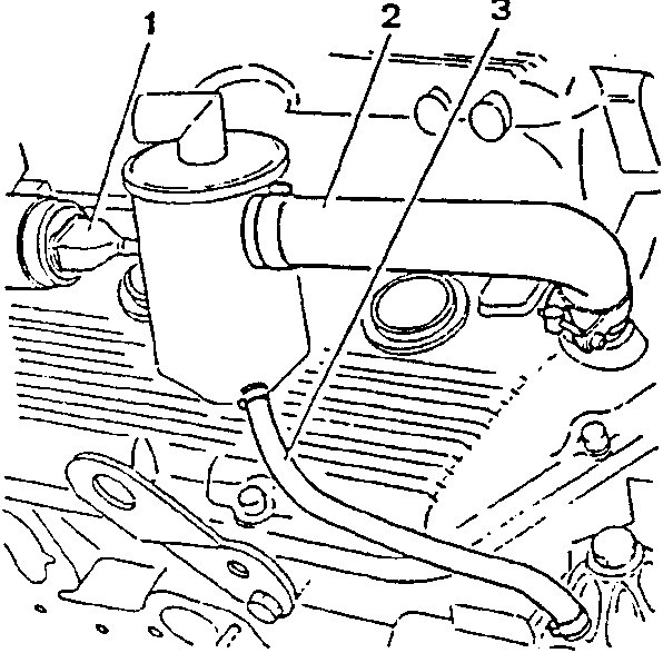Air intake box with hoses and connectors
